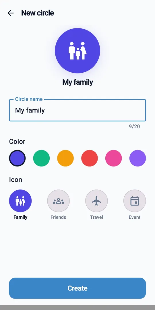 Create a new circle